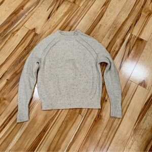 J. Crew Speckled Cream Knit Sweater